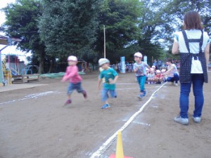 2016　10月3日　運動会　リハーサル②　年中クラス　かけっこ